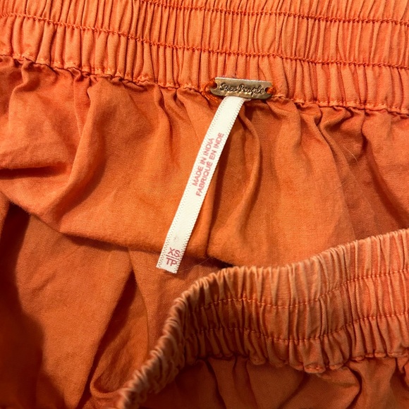 Free People All About Tiers Midi Skirt Swing Orange XS - Picture 5 of 10